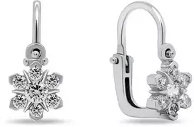 Brilio Silver Brilio Sidabrinis Girls Dazzling Sidabrinis Auskarai Gėlės EA188W