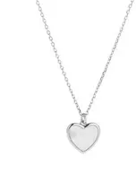 Again Jewelry Delicate sidabrinis pakabukas Širdelė su perlamutru AJNA0031 (grandinė, pakabukas)