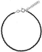Again Jewelry Juodų špinelio karoliukų apyrankė AJKNR010