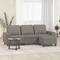 Trivietė sofa su pakoja, taupe spalvos, 180cm, audinys
