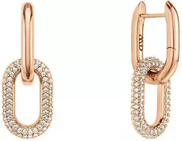 Daniel Wellington Blizgantys bronziniai auskarai 2 in 1 Crystal Link DW00400576