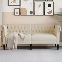 Dvivietė chesterfield sofa, linas