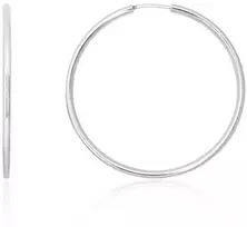 Sidabriniai auskarai –žiedai - 3.4 g. - 37 mm.