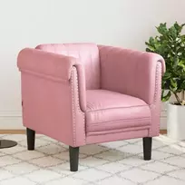 Sofa Krėslas, rožinės spalvos, aksomas