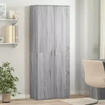 Komoda, pilkos ąžuolo spalvos, 70x35x180cm, apdirbta mediena