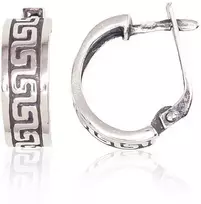 Sidabriniai auskarai anglišku užsegimu, Metalas: Sidabras, Praba: 925°, - 3.3 g. - 15 mm.