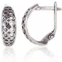 Sidabriniai auskarai anglišku užsegimu, Metalas: Sidabras, Praba: 925°, - 2.6 g. - 18 mm.