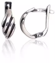 Sidabriniai auskarai anglišku užsegimu, Metalas: Sidabras, Praba: 925°, - 2.3 g. - 15 mm.