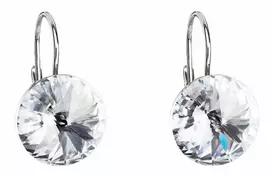 Evolution Group Sidabriniai auskarai su Swarovski kristalais 31106.1