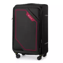 Kelioninis Solier Luggage Vidutinis lagaminas M 23 Solier SOFTFLEX STL2240 - juodas ir raudona