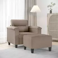 Sofa Krėslas su pakoja, taupe spalvos, 60cm, mikropluošto audinys