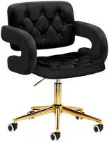 Fotelis Activeshop Biuro kėdė su ratukais 4Rico QS-OF213G Velvet Juodas