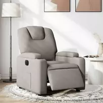 Fotelis Elektrinis atlošiamas krėslas, taupe spalvos, audinys