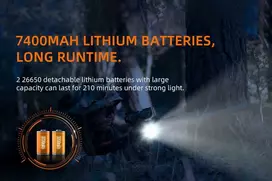 Superfire Žibintuvėlis L3, 2700lm, fokusuojamas, su įkraunamom baterijom 2x 26650 ir krovikliu.