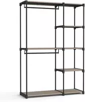 Songmics Atvira drabužių spinta su drabužių lentynomis 43 x 124 x 182 cm Taupe