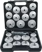 Bgs Technic Tepalo filtro lėkštelių rinkinys | lietas aliuminis | 12,5 mm (1/2") | 23 vnt. (1035)