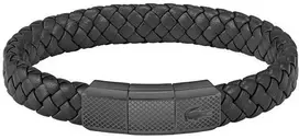 Lacoste Juoda odinė apyrankė Rokel 2040285
