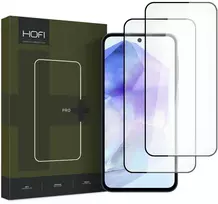 Apsauginis stiklas telefonui Samsung Galaxy A35 5G / A55 5G HOFI Glass Pro+ 2-pack juodos spalvos krašteliu
