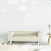 Vaikiška sofa, kreminės spalvos, 70x45x26,5cm, aksomas