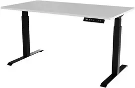 Cama Meble Elektrinis Rašomasis Stalas - Moon Long 150x80x72-120 Juodas/Baltas