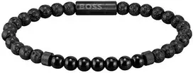 Hugo Boss Madinga apyrankė su juodais karoliukais 1580272