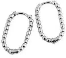 Troli Decent oval steel earrings