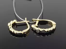 Best Diamonds Geltono aukso auskarai su briliantais Praba: 585