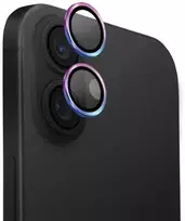 UNIQ Optix Aliuminio Camera Lens Protector Apple iPhone 16 6.1" / 16 Plus 6.7" iridescent su aplikatoriumi