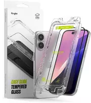 Ringke Easy Slide 2-pack apsauginis stiklas su juodos spalvos frame skirtas Apple iPhone 15 / 16