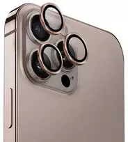 UNIQ Optix aliuminio kameros objektyvo apsauga Apple iPhone 16 Pro 6.3" / 16 Pro Max 6.9" pilkšvai auksinis stiklas