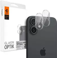 Apsauginis stiklas kamerai Apple iPhone 16 / Apple iPhone 16 Plus Spigen Optik Glas.tr kameros apsauga 2 vnt. Crystal Clear