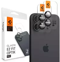 Apsauginis stiklas kamerai Apple iPhone 16 / Apple iPhone 16 Plus / 17 Spigen Optik Glas.tr kameros apsauga 2 vnt. juodas