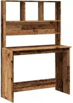 Rašomasis stalas su lentynomis, medienos, 102x45x148cm, mediena