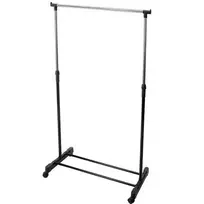 Excellent Houseware Drabužių kabykla metalinas juoda ant ratukų 160 cm