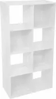 5five Simply Smart Knygų lentyna, 8 lentynos, MDF, 68x32x134 cm, balta