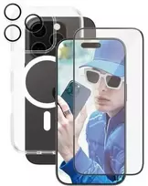 Panzer Glass „CARE by PanzerGlass“ – flagmaninis 3 viename rinkinys – „iPhone 16 Pro“