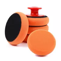 Automobilio vaško/poliravimo pagalvėlių rinkinys su rankena, 125 mm, 5 vnt., AMIO-02903