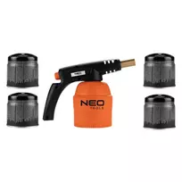 Neo Lampa Dujinis degiklis 190 g kasetėms + 4 daugkartinio pildymo dujų kasetės