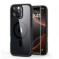 ESR Classic Hybrid Halolock MagSafe + Tempered Glass Apple iPhone 16 Pro – dėklas telefonui skaidrus with dėklas telefonui juodos spalvos Frame