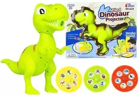 Lean Toys Vaikiškas projektorius-dinozauras su 18 raštų