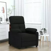 Fotelis Atlošiamas krėslas, juodos spalvos, audinys