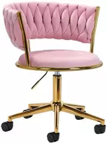 Activeshop Biuro kėdė su ratukais 4Rico QS-GW01G Velvet Rožinė