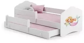 Luco Dvivietė lova Felicija su stalčiumi ir čiužiniais 160x80 Undinėlė