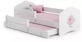Luco Dvivietė lova Felicija su stalčiumi ir čiužiniais 160x80 Princesė