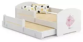 Luco Dvivietė lova Lukas su stalčiumi ir čiužiniais 160x80 Princesė