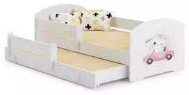 Luco Dvivietė lova Lukas su stalčiumi ir čiužiniais 160x80 Kačiukas