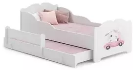 Luco Dvivietė lova Anna su stalčiumi ir čiužiniais 160x80 Kačiukas