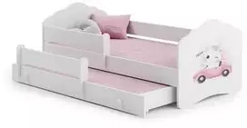 Luco Dvivietė lova Felicija su stalčiumi ir čiužiniais 160x80 Kačiukas