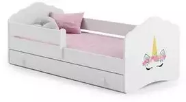 Luco Vaikiška lova Felicija su stalčiumi ir čiužiniu 160x80 Vienaragis