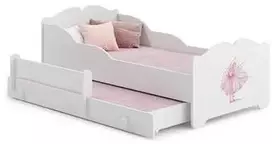 Luco Dvivietė lova Anna su stalčiumi ir čiužiniais 160x80 Princesė